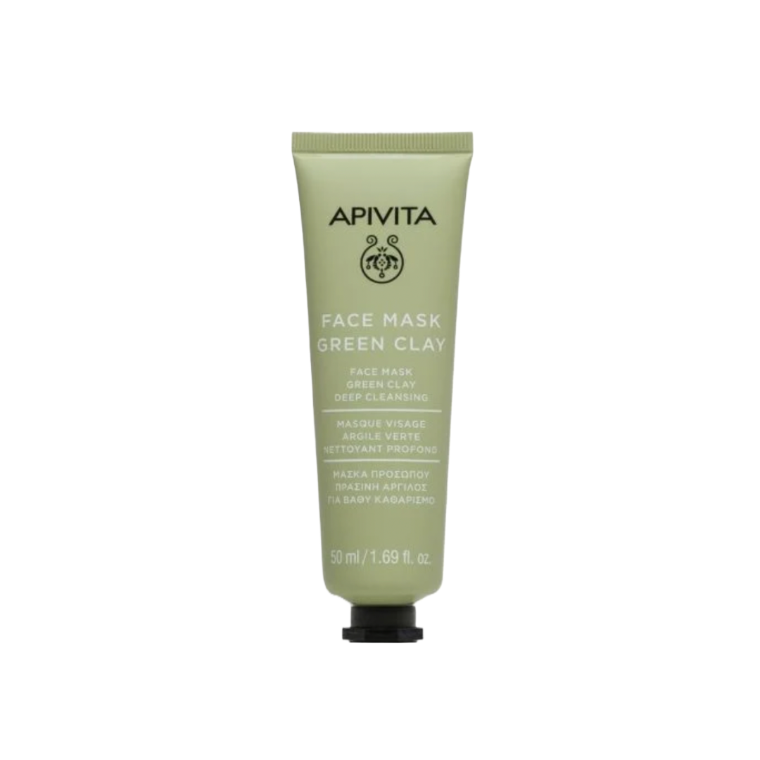 Apivita Face Mask Green Clay για Βαθύ Καθαρισμό