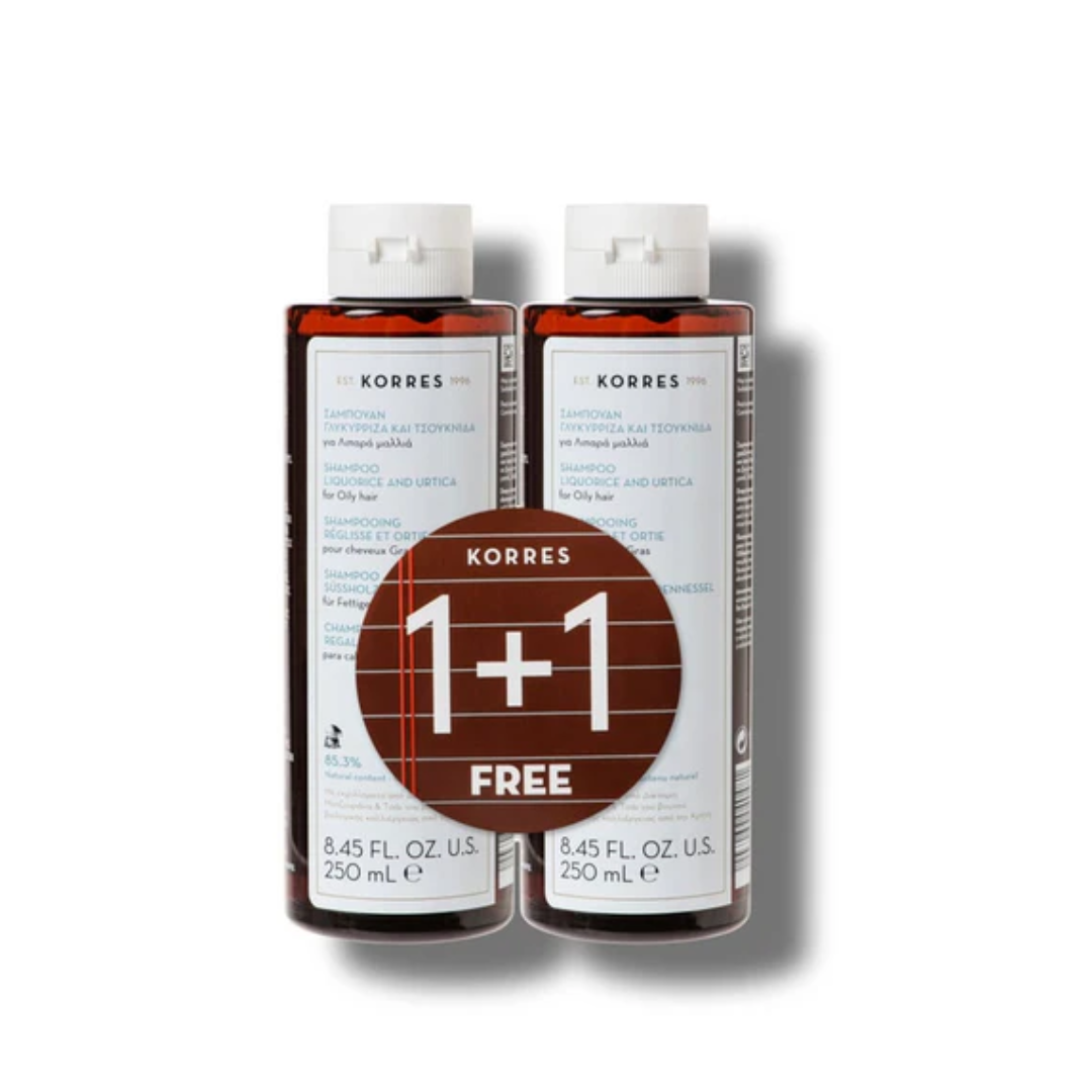 Liquorice & Urtica-Oily Hair Shampoo, 2τμχ x 250ml