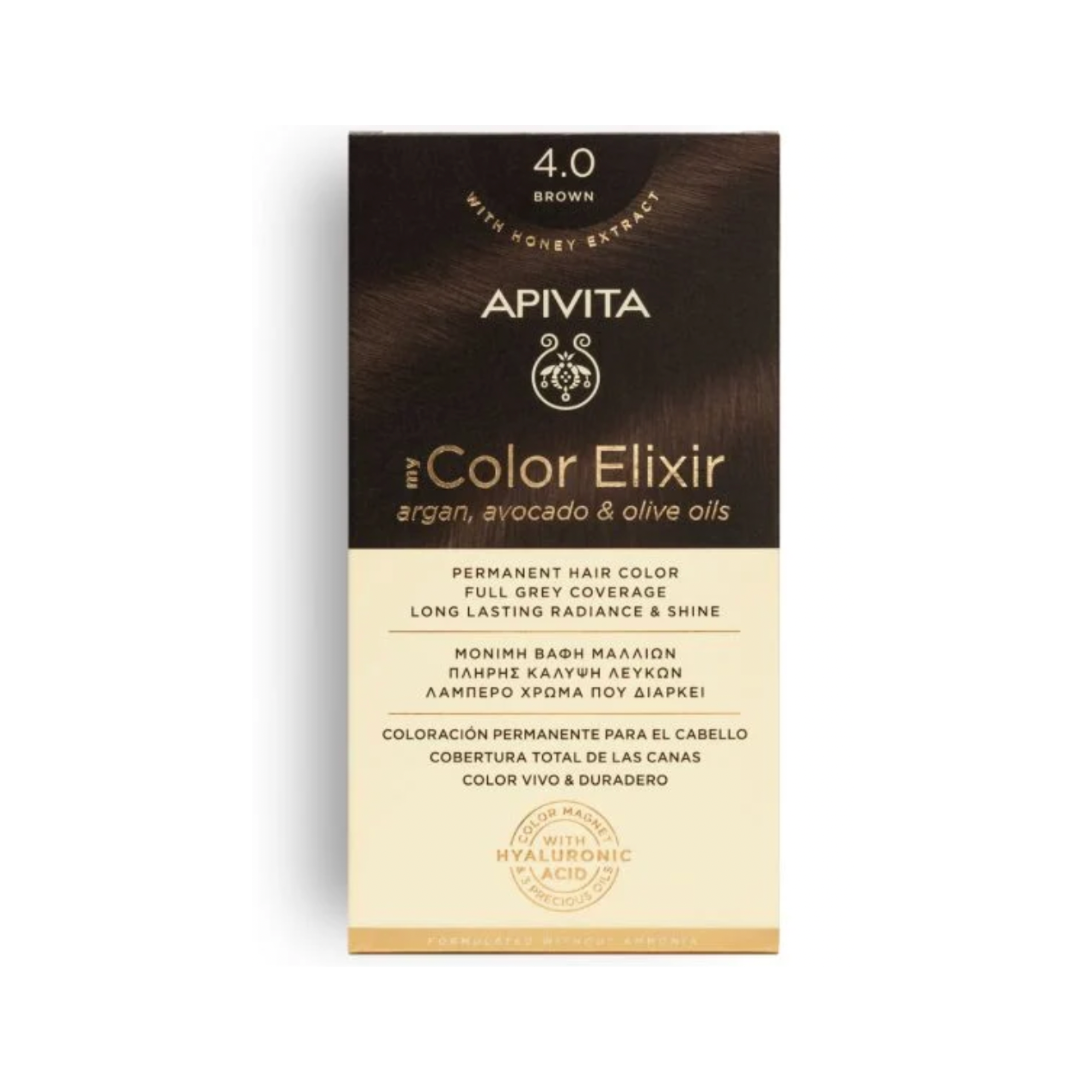 Apivita Hair Color Kit Καστανό 4.0
