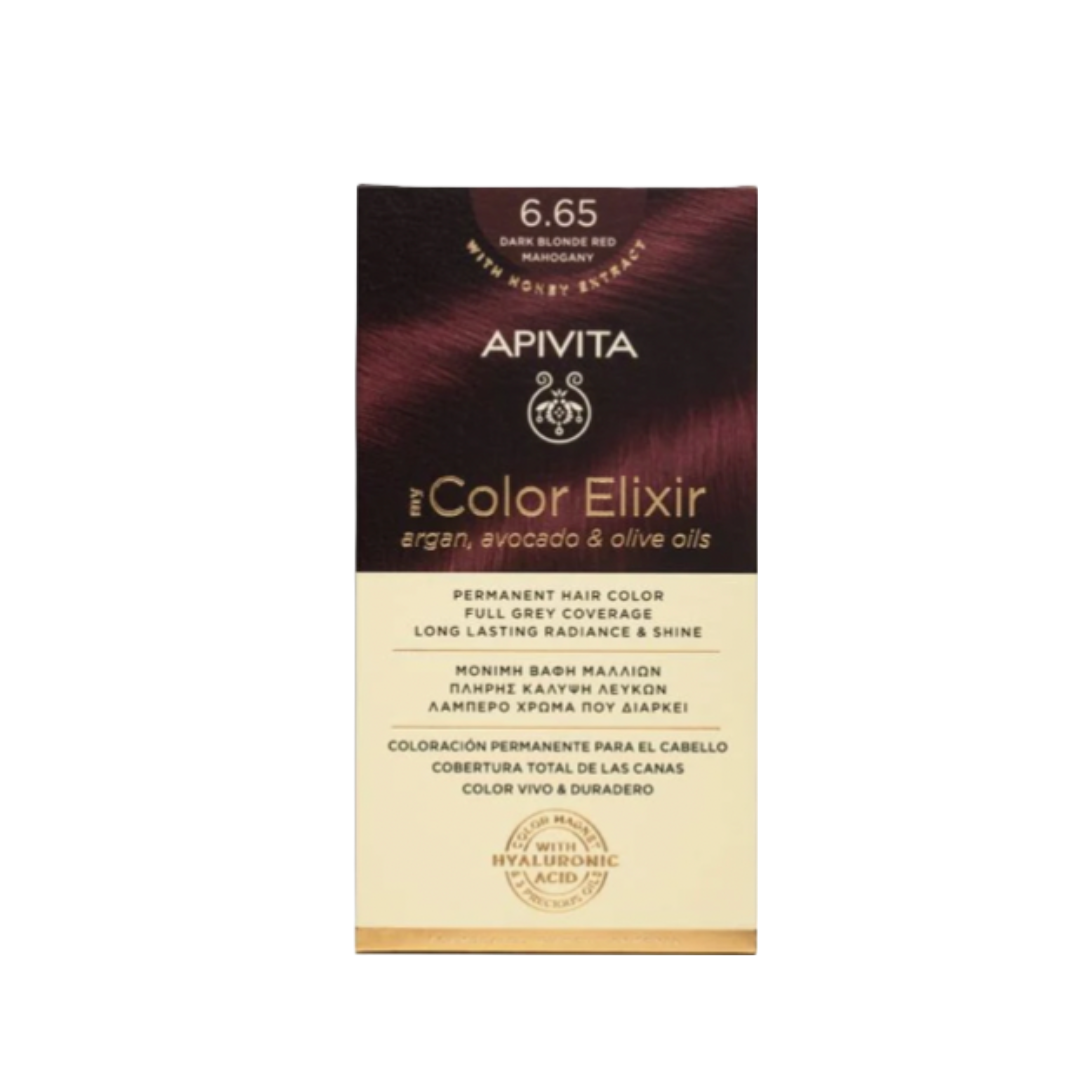 Apivita Hair Color Kit  Έντονο Κόκκινο 6.65