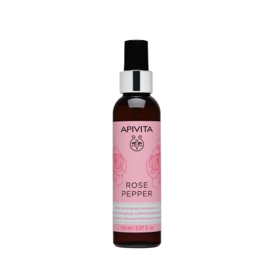 Apivita Rose Pepper Λάδι Μασάζ Αναδιαμόρφωσης Σώματος, 150ml