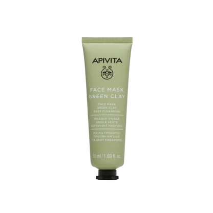 Apivita Face Mask Green Clay για Βαθύ Καθαρισμό