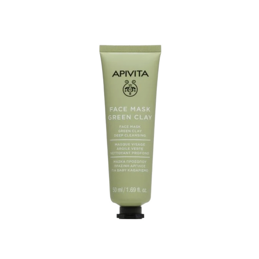 Apivita Face Mask Green Clay για Βαθύ Καθαρισμό